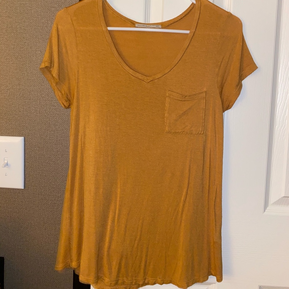 Active Basic Mustard Top